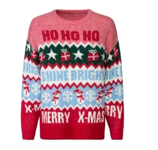 Jersey Navideño Mujer HO HO HO. Talla L