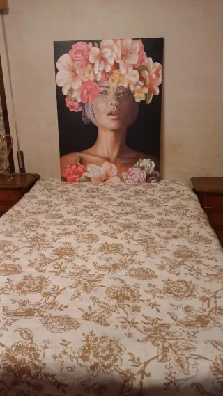 Cuadro Decoración Mujer Flores