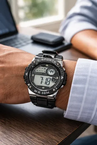 Reloj Deportivo S-SPORTS Caballero Negro