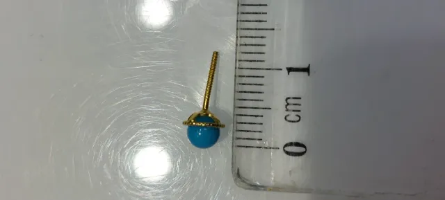 Pendientes Oro 18k Bebé Turquesa