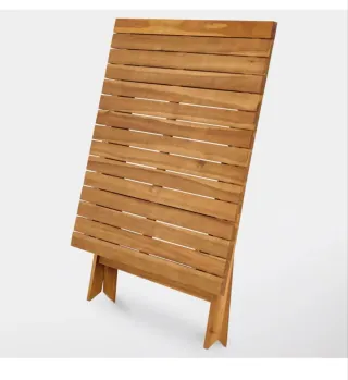 Mesa plegable madera exterior 90x90