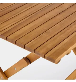 Mesa plegable madera exterior 90x90