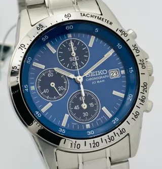 Reloj Seiko Chronograph Hombre Azul/Plata