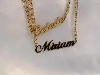 Collar Nombre personalizado acero bañado oro 18K