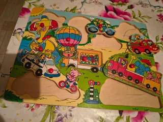 Puzzle madera vehículos (8 piezas)