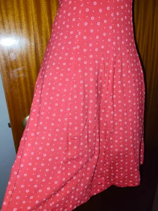 Vestido corto rojo estampado verano