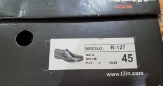 Zapatos de piel negros hombre T45