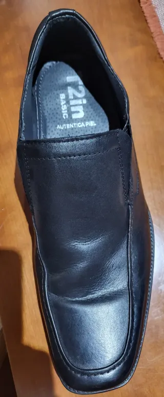 Zapatos de piel negros hombre T45