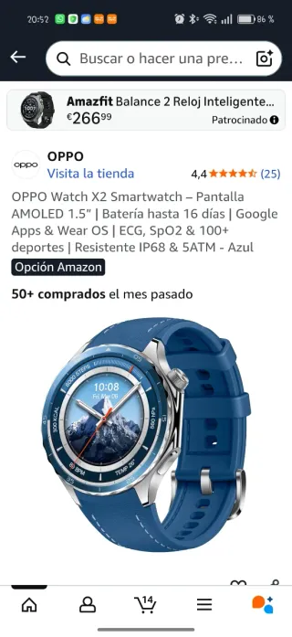 Oppo Watch X2 Azul