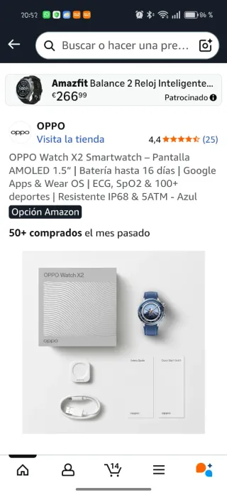 Oppo Watch X2 Azul
