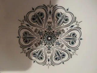 Vajilla antigua Tanagra de loza fina azul y blanca