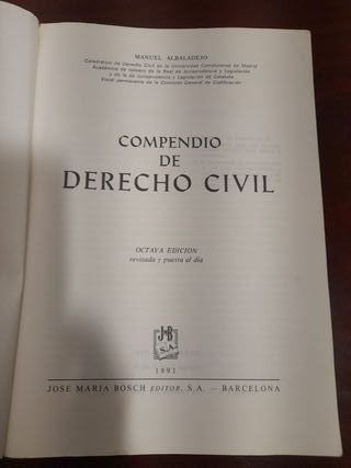 COMPENDIO DE DERECHO CIVIL – Manuel Albaladejo