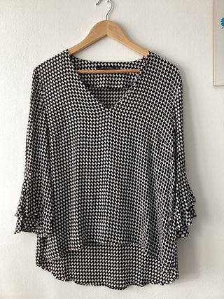 Blusa Zara Manga Campana