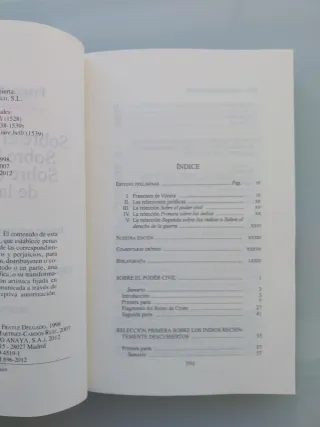 Sobre el poder civil / Sobre los indios / Sobre el