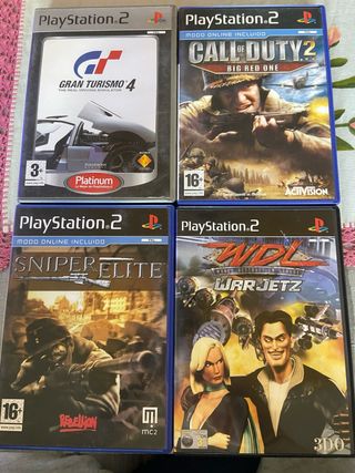 4 Juegos PlayStation 2: Gran Turismo 4, Call of Du
