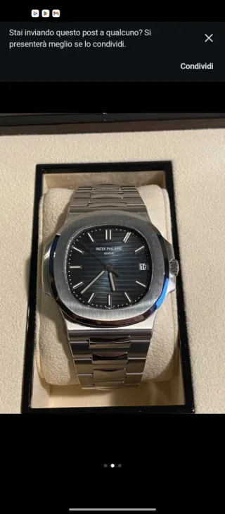 Patek Philippe Orologio Nero Argento