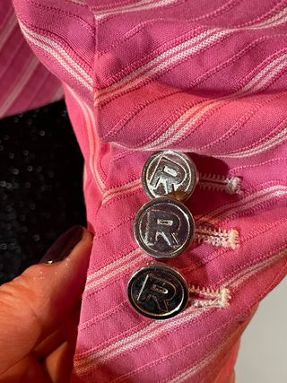 Chaqueta Rosa Rayas Roberto Verino