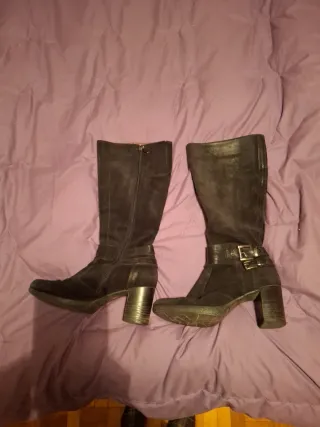 Botas Nero Giardini Piel y Ante Negras