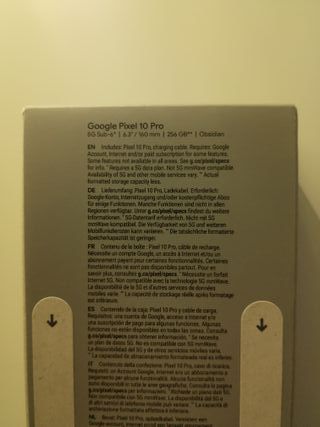 Google Pixel 10 Pro 256GB Negro Obsidiana