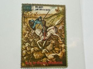 Lote 3 sellos antiguos Guinea Ecuatorial