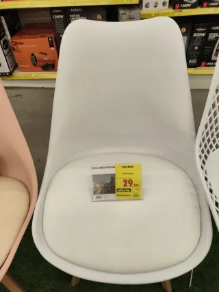 Cuatro Sillas Sofía polipiel blanca.