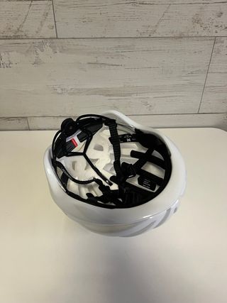 Casco EKOI Perf GARA Blanco Logo Plata TALLA M