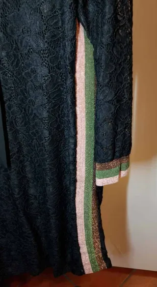 Abito DIXIE pizzo nero manica lunga