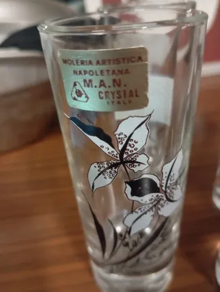 Servizio caffè con fiori in cristallo