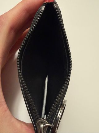 Tarjetero Zara Rojo con Cremallera y llavero