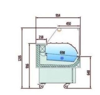 VITRINA EXPOSITORA REFRIGERADA PESCADO / MARISCO