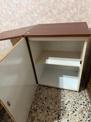 Mueble madera para máquina de coser