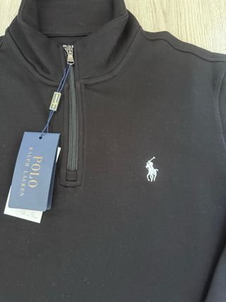 Sudadera Polo Ralph Lauren Negra Media Cremallera