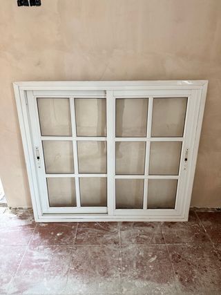 Ventana corredera aluminio blanco