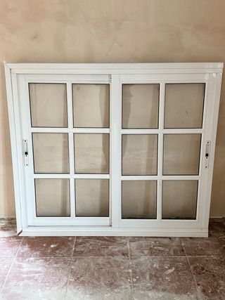 Ventana corredera aluminio blanco