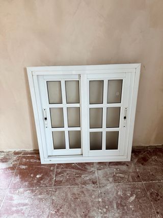 Ventana corredera aluminio blanco