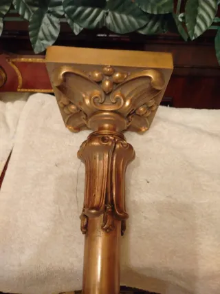 Antigua Lámpara Aceite Decorativa Bronce