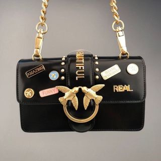 Borsa Pinko Nera con Decorazioni