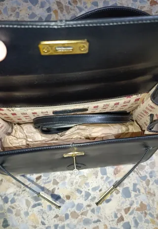 Bolso El Potro Negro Piel