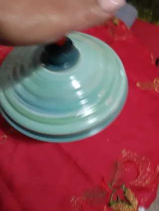 Trottola di latta con disegno