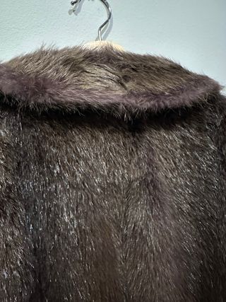 Abrigo imitación piel zorro