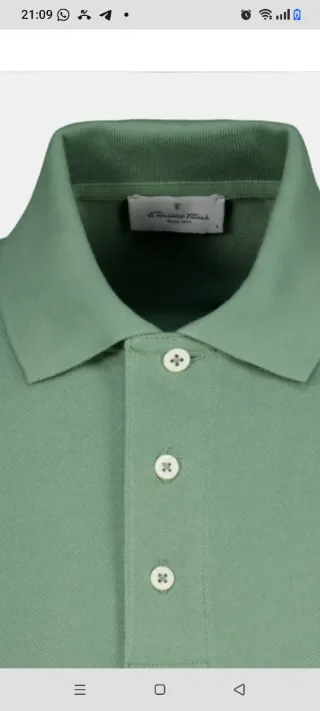 Polo Emilio Tucci Hombre Manga Corta Verde