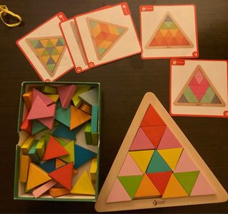 Juego educativo - Puzzle triángulos de colores