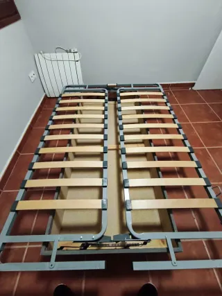 Sofá Cama Gris con Funda Ajustable