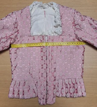 Vestido de fallera niña rosa y aguamarina