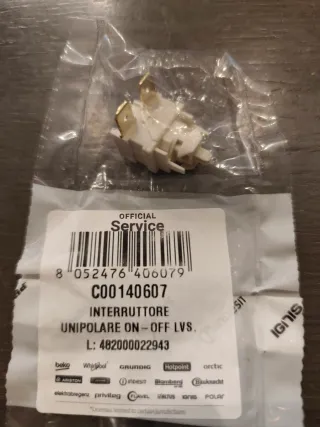 Interruptor Lavavajillas C00140607