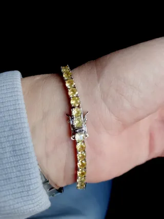 Bracciale tennis zirconi gialli