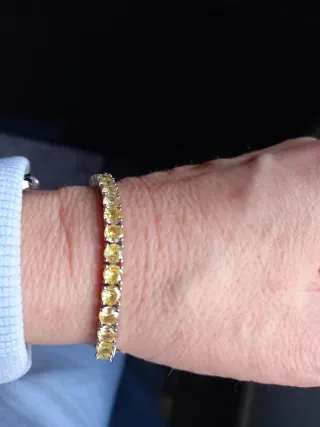 Bracciale tennis zirconi gialli