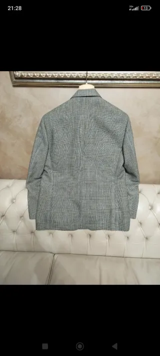 Giacca uomo a quadri grigia