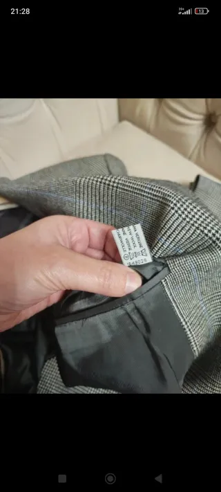 Giacca uomo a quadri grigia