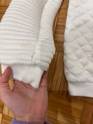 Chaqueta Bershka acolchada blanca Talla S